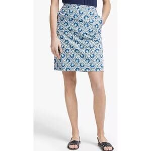 Boden Floral Printed A-line knee Length Skirt Women Size 8R Green White Classic